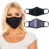unik Cloth Face Covering 2 Pack, 2 Layer, Cotton, Washable and Reusable. (Midnight Denim, Faded Blue)