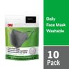 3M Daily Face Mask, Reusable, Washable, Adjustable Ear Loops, Lightweight Cotton Fabric, 12 Pack, Gray view 2