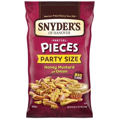 Snyder's of Hanover Honey Mustard & Onion Flavored Pretzel Pieces, 18 Oz