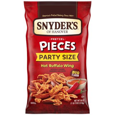 Snyder's of Hanover Hot Buffalo Wing Flavored Pretzel Pieces, 18 Oz