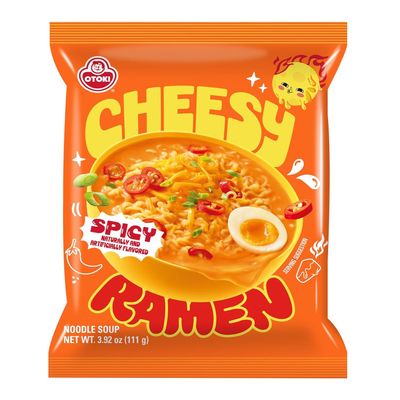 Cheesy Ramen  Spicy Cheddar Soup Ramen | Bold, Cheesy Heat, Korean-Style Spice | 3.92 oz (Pack of 4)