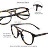VisionGlobal Blue Light Blocking Glasses for Women/Men, Anti Eyestrain, Computer Reading, TV Glasses, Stylish Oval Frame, Anti Glare (Tortoise, +0.75 Magnification) view 2