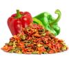 Dehydrated Dried Red and Green Bell Peppers Mix by It's Delish, Jumbo Reusable Container 16 Oz (1 lb) | Bulk Mixed Bell Pepper Flakes  Chopped & Dried Vegetable Spice Seasoning | Vegan, Kosher view 2