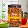 Dehydrated Dried Red and Green Bell Peppers Mix by It's Delish, Jumbo Reusable Container 16 Oz (1 lb) | Bulk Mixed Bell Pepper Flakes  Chopped & Dried Vegetable Spice Seasoning | Vegan, Kosher view 3
