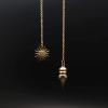 Spirit Hunter Goddess Brass Pendulum for Dowsing - Divination - Spiritual Answers (18K Gold Plated) view 4