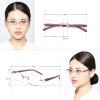 FEIVSN 3-Pack Rimless Reading Glasses For Women, Lightweight Spring Hinge Readers, Classic Elegant Artistic Eyeglasses UV 400 (Brown 2.75 Etc) view 2