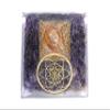 Amazing Gemstone Large Orgone Pyramid | Amethyst Pyramid Crystal | Sacred Flower of Life Orgonite Pyramid | Organ Pyramids Positive Energy Healing view 4
