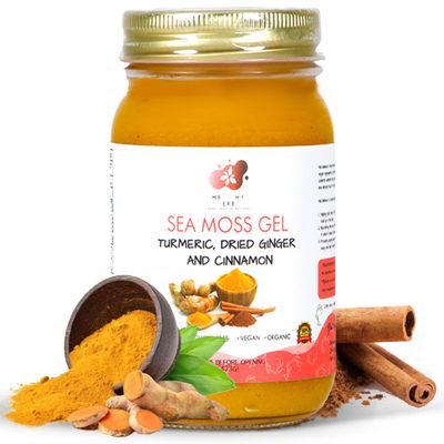 Healthy Herbs Sea Moss Gel (Turmeric) Wildcrafted from Jamaican St Lucia Gold Seamoss | Wild-Harvested Superfood with Over 90 Essential Vitamins & Minerals | Vegan, Non-GMO, US-Made (16 oz.)