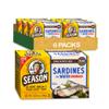 Season Sardines in Water - No Salt Added, Wild Caught, 22g of Protein, Keto Snacks, More Omega 3's Than Tuna, Kosher, High in Calcium, Canned Sardines - 4.37 Oz Tins, 6-Pack view 1