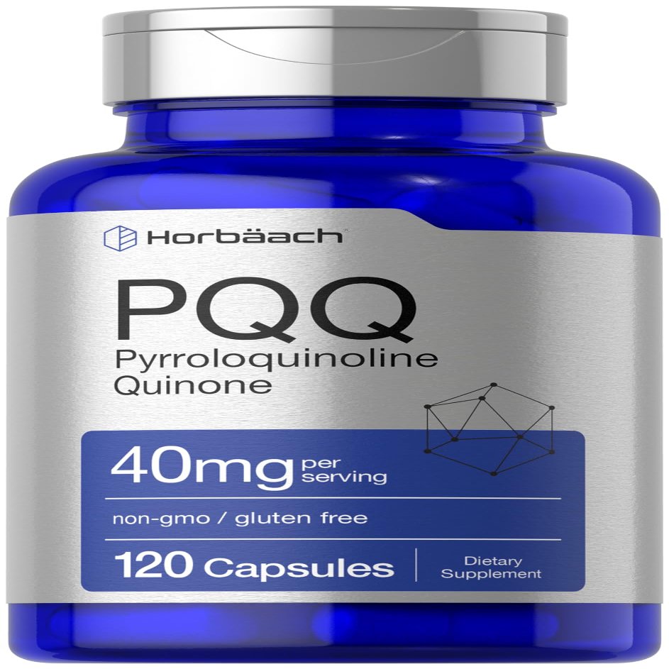 Horbach PQQ Supplement 40 mg | 120 Capsules | Maximum Strength | Non-GMO and Gluten Free Supplement | Pyrroloquinoline Quinone Disodium Salt