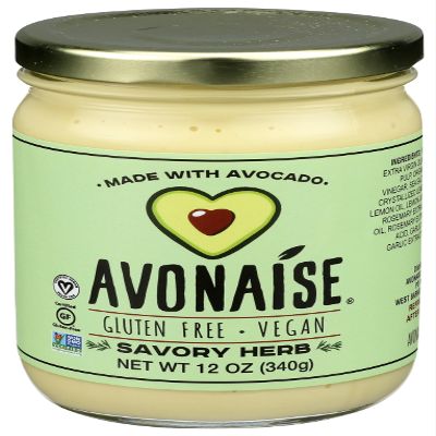AVONAISE Savory Herb Vegan Avocado Mayonnaise, 12 OZ