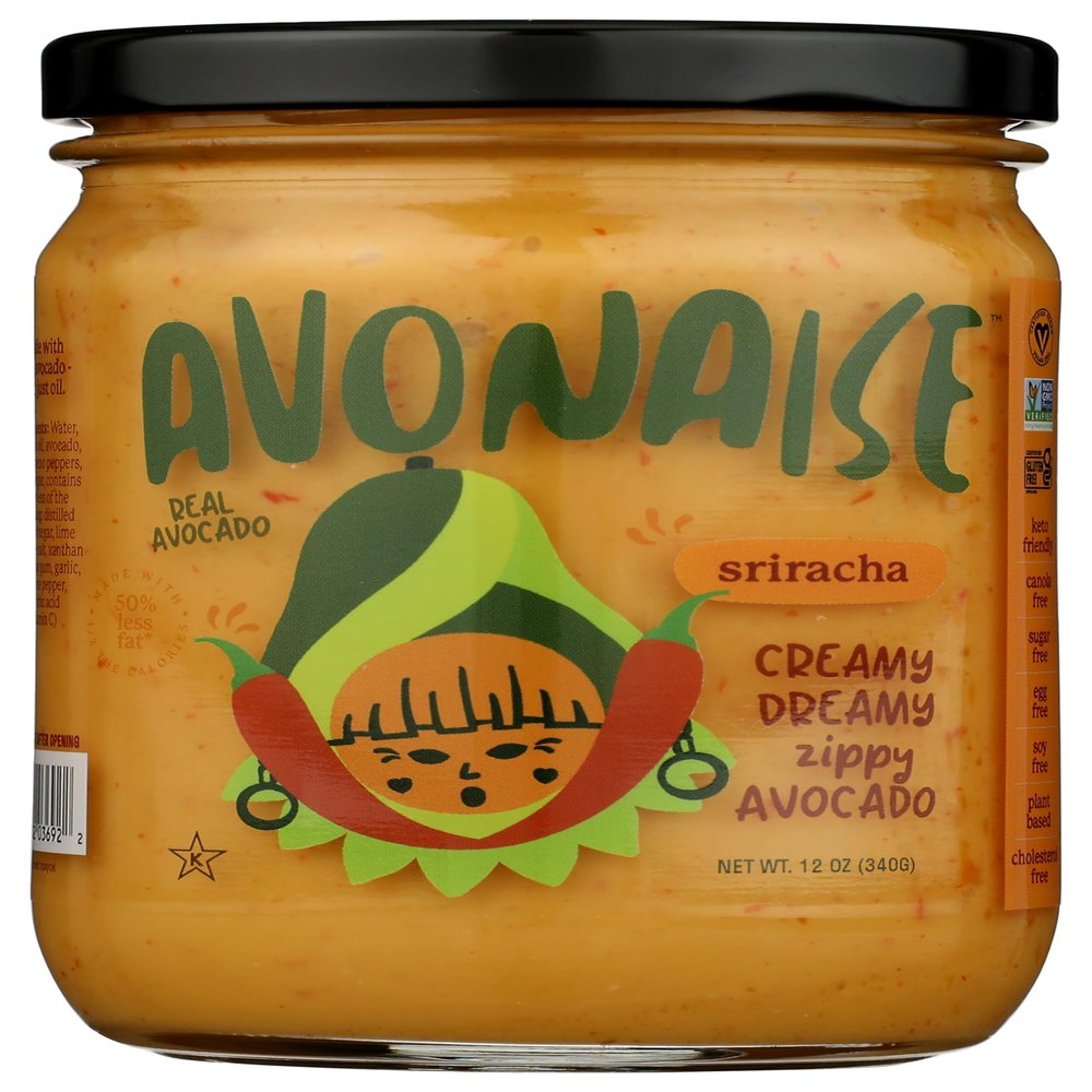 AVONAISE Red Pepper Vegan Avocado Mayonnaise, 12 OZ