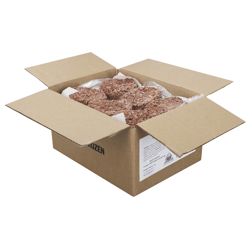 Hungry Planet Beef Burgers, Plant-Based / Vegan (10.5lb, 42/4oz Burgers)