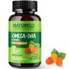 NATURELO Vegetarian DHA and Omega 3 Supplement from Algae and Chia Seed Oil for Heart, Brain and Joint Health - No Fish, Gelatin, or Artificial Sweeteners - 60 Gummies view 1