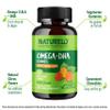 NATURELO Vegetarian DHA and Omega 3 Supplement from Algae and Chia Seed Oil for Heart, Brain and Joint Health - No Fish, Gelatin, or Artificial Sweeteners - 60 Gummies view 4