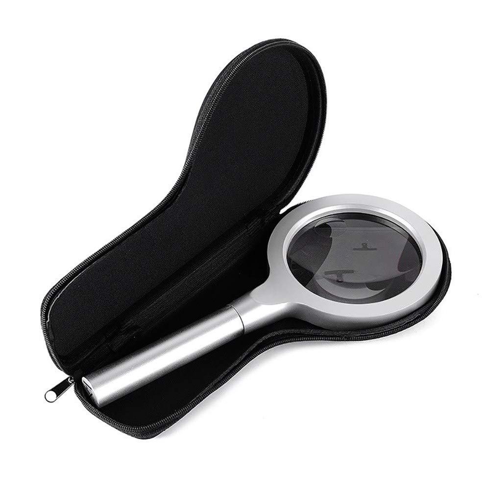 20X LED Magnifying Glass with Light 10X Magnification Lightweight Handheld Magnifying Glass for Reading Inspection Hobbies Crafts