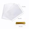 350 PCS 4x6 Inch Clear Treat Bags,Thick 1.8mil Cellophane Treat Bags With 400PCS Twist Ties,Plastic Bags for Bakery, Cookies, Candies,Dessert view 2