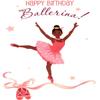 1/2 Sheet - Ballerina Birthday Background - D1348 - 2D Edible Cake Cupcake Party Topper view 1