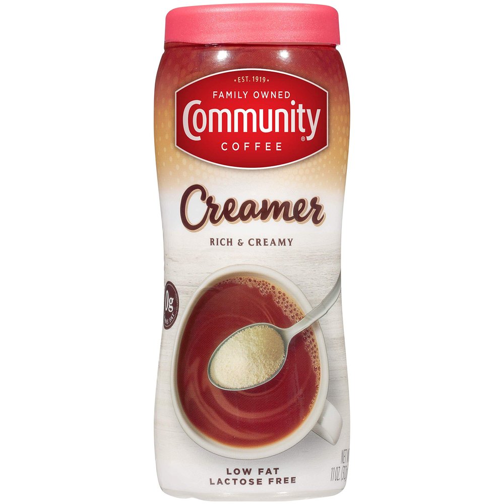 Community Coffee Lactose Free Powdered Coffee Creamer, 11 Ounce Canister (Pack of 12)