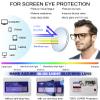 MARE AZZURO Oversized Computer Reading Glasses Men Digital Screen Reader 0 1.0 1.25 1.5 1.75 2.0 2.25 2.5 2.75 3.0 3.5 4.0 5.0 6.0 (Black, 0) view 3