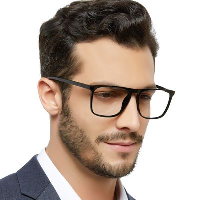 MARE AZZURO Large Blue Light Blocking Reading Glasses Men Computer Readers 0 1.0 1.25 1.5 1.75 2.0 2.25 2.5 2.75 3.0 3.5 4.0 5.0 6.0 (Black, 2.00)