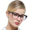 MARE AZZURO Oversized Reading Glasses Women Stylish Reader 0 0.5 0.75 1.0 1.25 1.5 1.75 2.0 2.25 2.5 2.75 3.0 3.5 4.0 5.0 6.0(Purple, 0.75) view 2