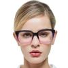 MARE AZZURO Oversized Reading Glasses Women Stylish Reader 0 0.5 0.75 1.0 1.25 1.5 1.75 2.0 2.25 2.5 2.75 3.0 3.5 4.0 5.0 6.0(Purple, 0.75) view 3