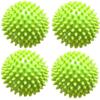 Bcurb Spiky Ball (4 Ball) for Foot, Hand, Back, Total Body Myofascial Release and Self Massage, for Plantar Fasciitis, Muscle Soreness, Trigger Point Therapy (Green, 3 Inch) view 1