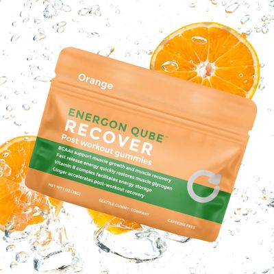 SGC Recover Gummies 600mg BCAAs + Antioxidants Fast-Acting Post-Workout Support for Muscles & Energy On-The-Go Packets Orange Ginger Flavor