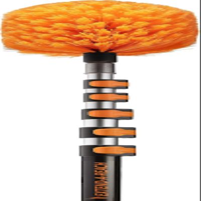 5-25 ft Cobweb Duster with Extension Pole // 30+ Foot High Reach Spider Web Cleaner Cobweb Brush for Outdoor & Indoor Web Cleaning // Lightweight & Sturdy Telescopic Pole // The Ultimate Dusting Kit
