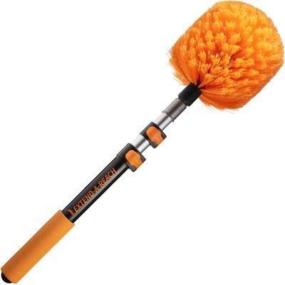 18-48 Cobweb Duster with Extension Pole Outdoor & Indoor // Cobweb Brush and Spider Web Remover for Outside & Inside Use // Spider Brush with Lightweight & Sturdy Telescopic Extension Pole