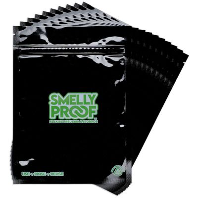 10pk 4-MIL Reusable Food Storage Bags, Reusable Sandwich Bags, Freezer Bags, BPA Free, No PEVA, Non-Silicone Bags for Food Storage, Snack Bags, 10 Black Smelly Proof Bags 6.5" x 7.5"