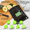 10pk 4-MIL Reusable Food Storage Bags, Reusable Sandwich Bags, Freezer Bags, BPA Free, No PEVA, Non-Silicone Bags for Food Storage, Snack Bags, 10 Black Smelly Proof Bags 6.5" x 7.5" view 4