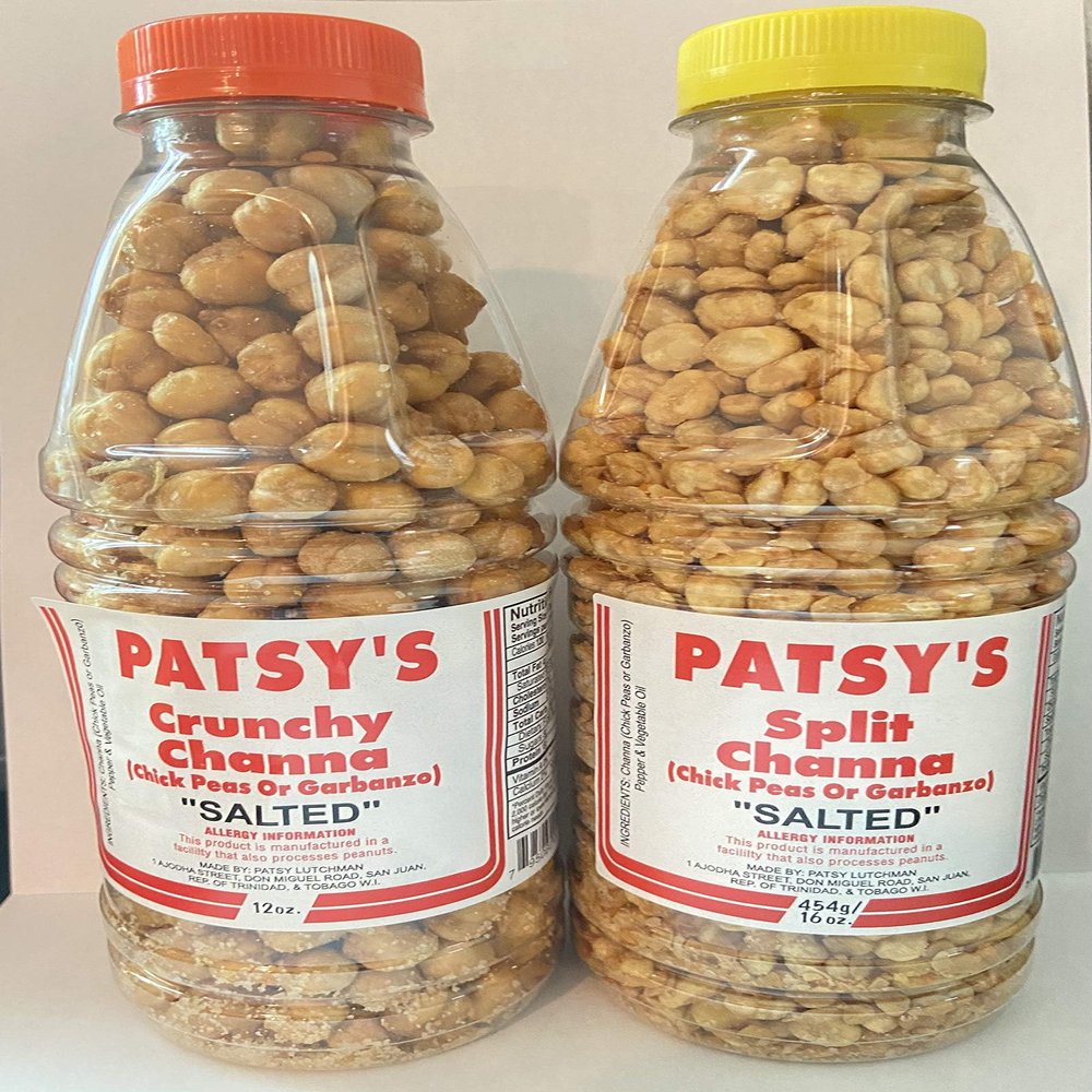 2-pack Patsy's Channa (Chick Peas or Garbanzo) "Salted" (Crunchy Channa & Split Channa)