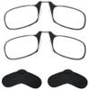 Noble Ultra Slim and Flat Reading Glasses Thin and Flexible Armless (2 Pairs) Enhanced Comfort Nose Rest, Armless Pocket Size Readers with 2 Stick-on Silicone Case Holder (Black, +1.50) view 1