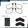 Noble Ultra Slim and Flat Reading Glasses Thin and Flexible Armless (2 Pairs) Enhanced Comfort Nose Rest, Armless Pocket Size Readers with 2 Stick-on Silicone Case Holder (Black, +1.50) view 2