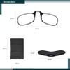 Noble Ultra Slim and Flat Reading Glasses Thin and Flexible Armless (2 Pairs) Enhanced Comfort Nose Rest, Armless Pocket Size Readers with 2 Stick-on Silicone Case Holder (Black, +1.50) view 3