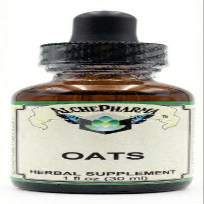 AlchePharma Oats Liquid Extract | Organic Fresh Milky Oat Seed (Avena fatua) | 1:2 Herb Strength Ratio | Herbal Supplement Tincture
