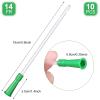 Nuanchu 30 PVC Replacement Tubings Supplies Tubes Kit Clear Replacements Hose with Flexible Rounded End for Smooth Insert (14 FR) view 2