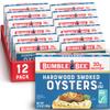 Bumble Bee Canned Hardwood Smoked Oysters, 3.75 oz Cans (Pack of 12) - Ready to Eat - 18g Protein per Serving - Gluten Free view 1