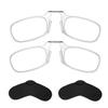 Noble Ultra Slim and Flat Reading Glasses Thin and Flexible Armless (2 Pairs) Enhanced Comfort Nose Rest, Armless Pocket Size Readers with 2 Stick-on Silicone Case Holder (Clear, +2.50) view 1