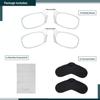 Noble Ultra Slim and Flat Reading Glasses Thin and Flexible Armless (2 Pairs) Enhanced Comfort Nose Rest, Armless Pocket Size Readers with 2 Stick-on Silicone Case Holder (Clear, +2.50) view 2