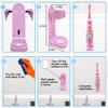 OJV 8620 Musical Electric Toothbrushes for Kids Children, 3 Modes 2 Min Timer, 6 Bristles Rechargeable Power Smart Sonic Music Play Song Toothbrush for Girls Age 3-14 with Wall Mounted Holder (Pink) view 4