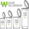 W Gallery 50 Black Vials - 19 DRAM Pop Top Bottle - Airtight Smell Proof Containers - Medical Grade Plastic Prescription Bottles for Pill Herb Flower Supplement, Bulk Pack, Not Glass Jars view 3