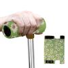 SPRING SEAON Cane Handle Covers- Replacement Grip Pad for Walking,Cushion Grip Soft Non-slip of T-Handle,Universal Fit for Most Canes & Crutch Handgrips Accessories(Green flower)