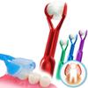 DenTrust 4-PK 3-Sided Toothbrush | Easily Brush Better | Easy to Clean Even The Hard to Reach Areas Along The Gum Line | Perfect for Adults and The Whole Family | Made in USA. view 1