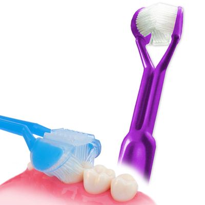 DenTrust | The Only Child-Safe 3-Sided Toothbrush | Made in USA | All Kids Will Easily Brush Better | Clinically Proven for Children Special Needs Braces | Built-in Tongue Cleaner | Gift