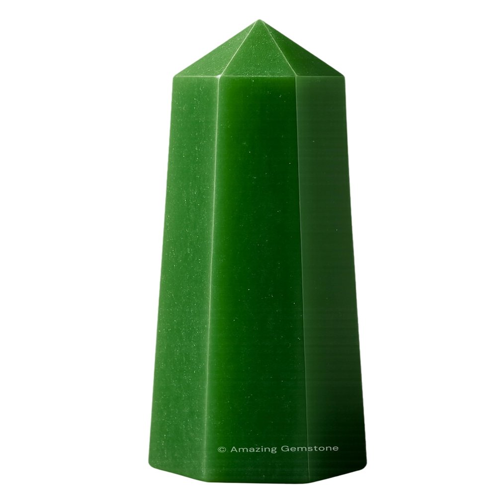 Amazing Gemstone Green Aventurine Crystal Towers, Natural Healing Crystal Point Obelisk for Reiki Healing and Crystal Grid (3" to 4" INCH)