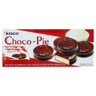 Kisco, Choco-Pie, Pie with Marshmallow Cream Coated with Chocolate, 168 g. [Pack of 1 piece]