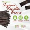 11 Madagascar Organic Vanilla Beans Grade A. Certified USDA Organic. ~6" by FITNCLEAN VANILLA for Cooking, Extract and Baking. Bourbon Fresh Gourmet NON-GMO Whole Pods view 2